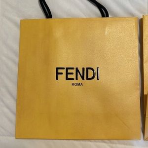 Authentic Fendi shopping bags and boxes